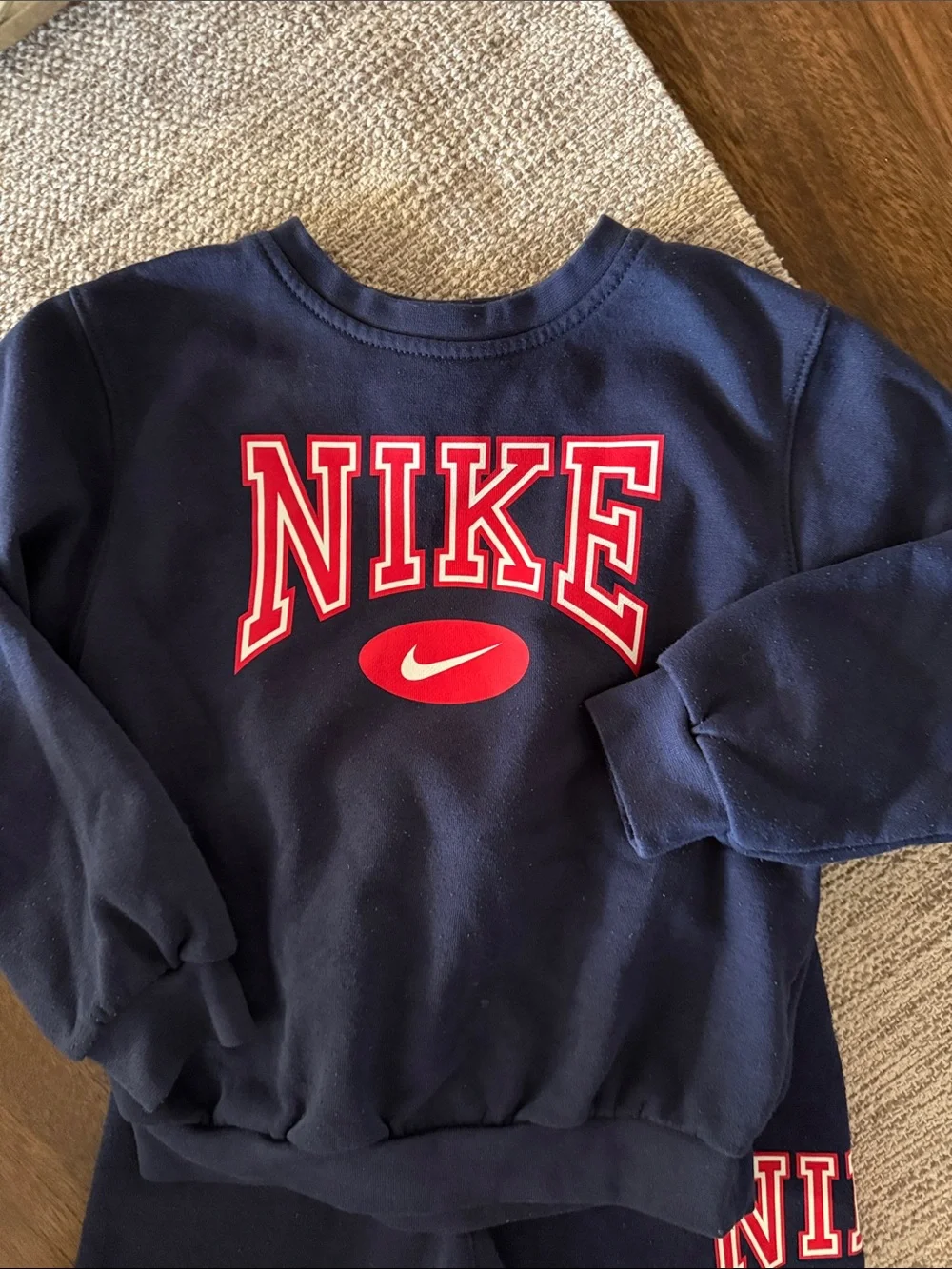 Nike Kids Navy & Red Sweatshirt and Jogger Set - Picture 3 of 6